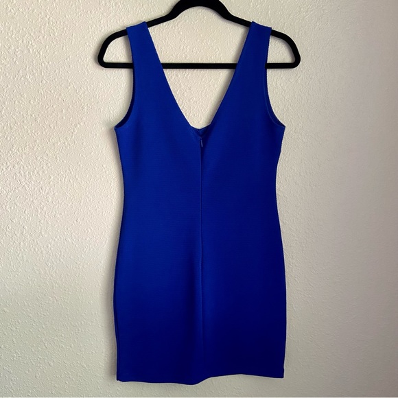 Forever 21 Textured Knit Bodycon Mini Dress Royal Blue size L - Picture 6 of 12